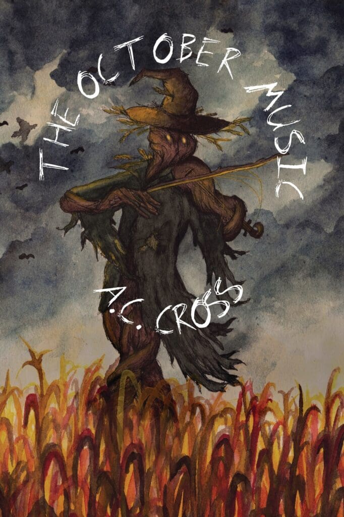 Cover reveal image for The October Music by A.C. Cross.