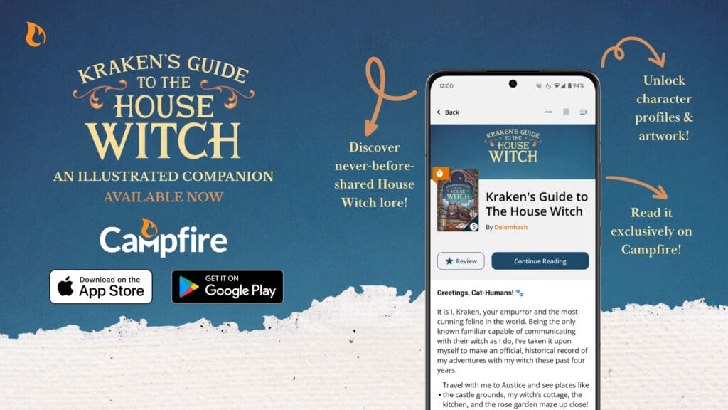 Kraken's Guide to the House Witch as seen on the Campfire mobile app (iOS, Android)
