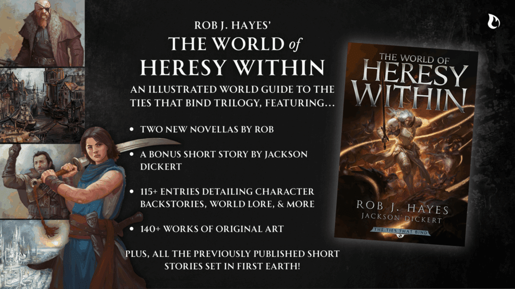 The World of Heresy Within by Rob J. Hayes, content included in the book.
